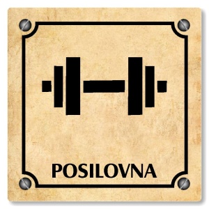 Posilovna, 100x100mm, pergamen, Kansas